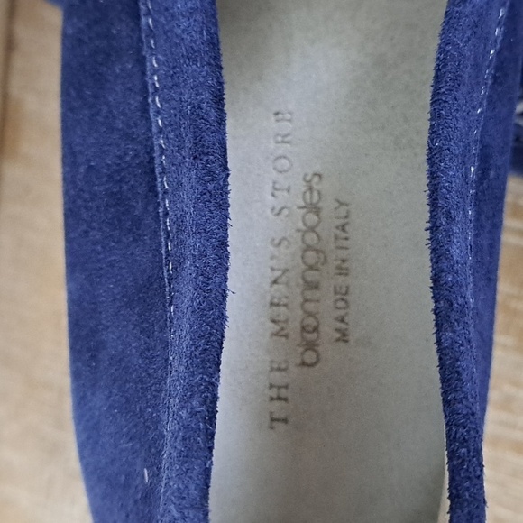 Mens Bloomingdale's brand new royal blue driving loafer size 10 NIB - Picture 3 of 6